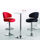 Vegas 豪華皮革厚座墊可調高旋轉吧檯椅